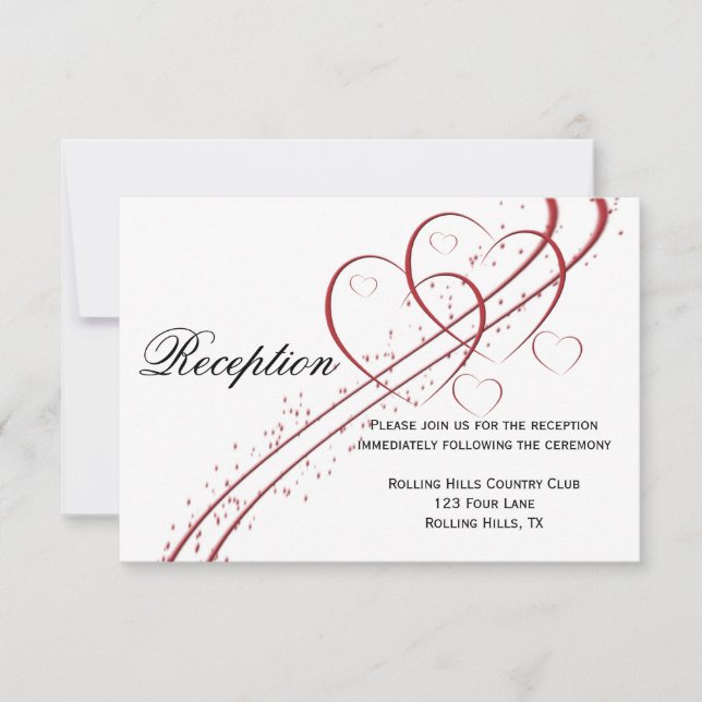 Zwei Schwerpunkte als ein Empfang Einladung (Vorderseite)