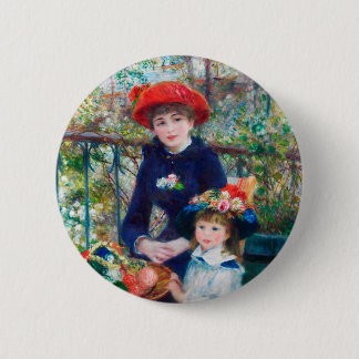 Zwei Schwestern (auf der Terrasse) Pierre Auguste  Button