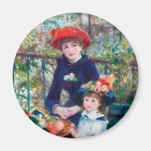 Zwei Schwestern (auf der Terrasse) Pierre Auguste Magnet