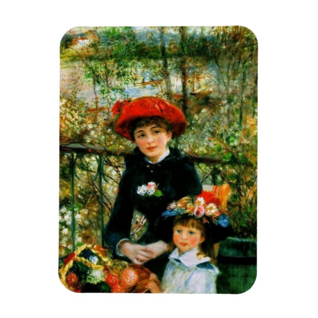 Zwei Schwestern Auf der Terrasse von Renoir Magnet (Vertikal)