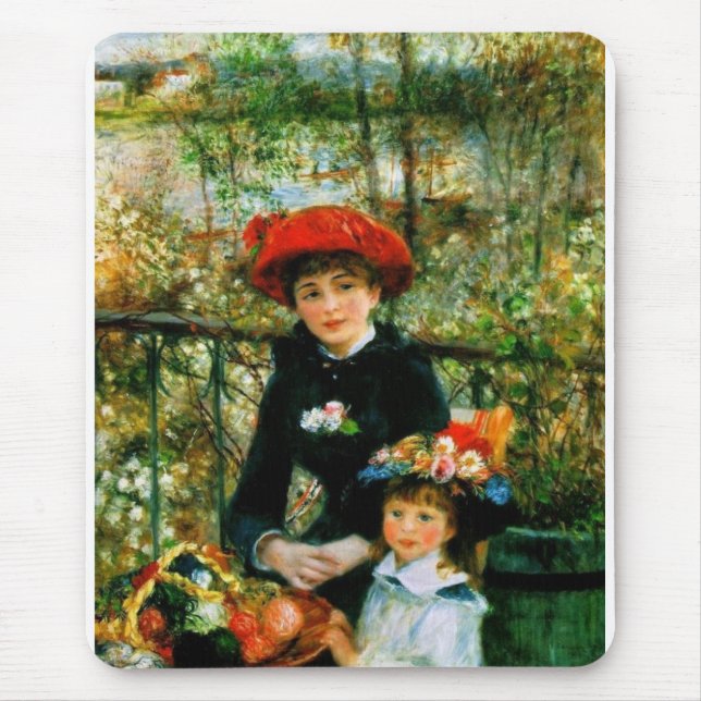 Zwei Schwestern Auf der Terrasse von Renoir Mousepad (Vorne)
