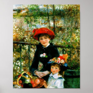 Zwei Schwestern auf der Terrasse von Renoir Poster