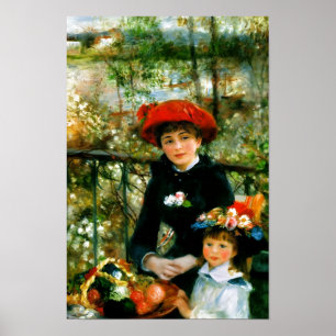 Zwei Schwestern auf der Terrasse von Renoir Poster
