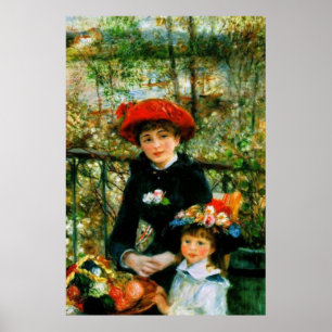 Zwei Schwestern Auf der Terrasse von Renoir Poster