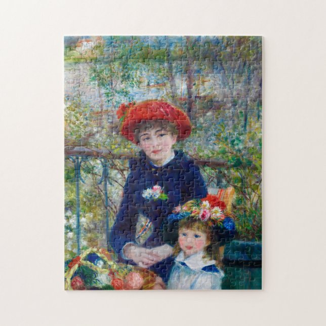 Zwei Schwestern, auf der Terrasse von Renoir Puzzle (Vertikal)