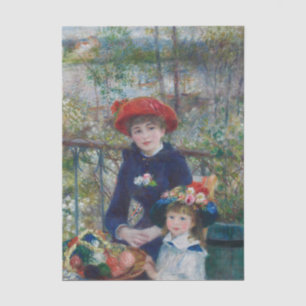 Zwei Schwestern auf der Terrasse von Renoir Seidenpapier