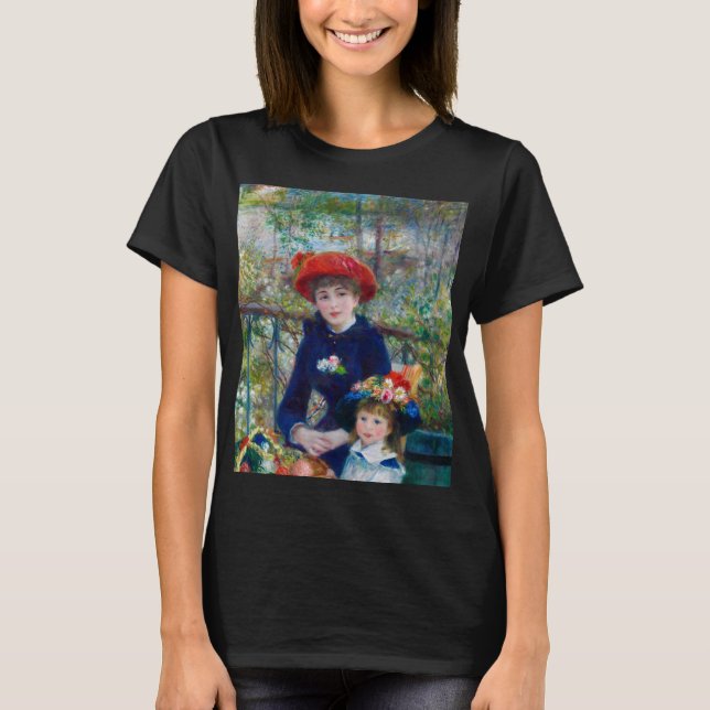 Zwei Schwestern, auf der Terrasse von Renoir T-Shirt (Vorderseite)