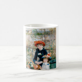Zwei Schwestern auf Terrasse durch Renoir. Kaffeetasse