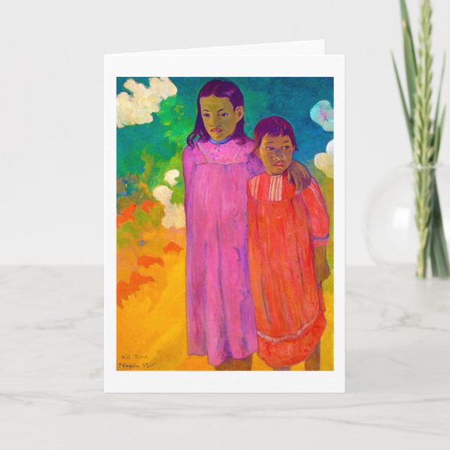 Zwei Schwestern, Gauguin Karte (Vorderseite)