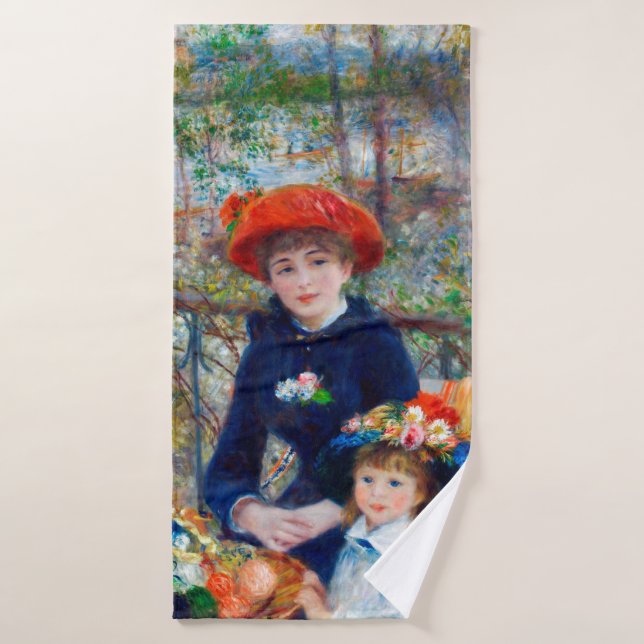Zwei Schwestern, Renoir Badehandtuch (Badehandtuch)