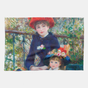 Zwei Schwestern - Renoir Impressionist Malerei 188 Geschirrtuch