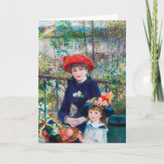 Zwei Schwestern - Renoir Impressionist Malerei 188 Karte