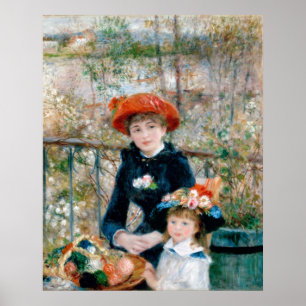 Zwei Schwestern - Renoir-Impressionist Malerei Poster