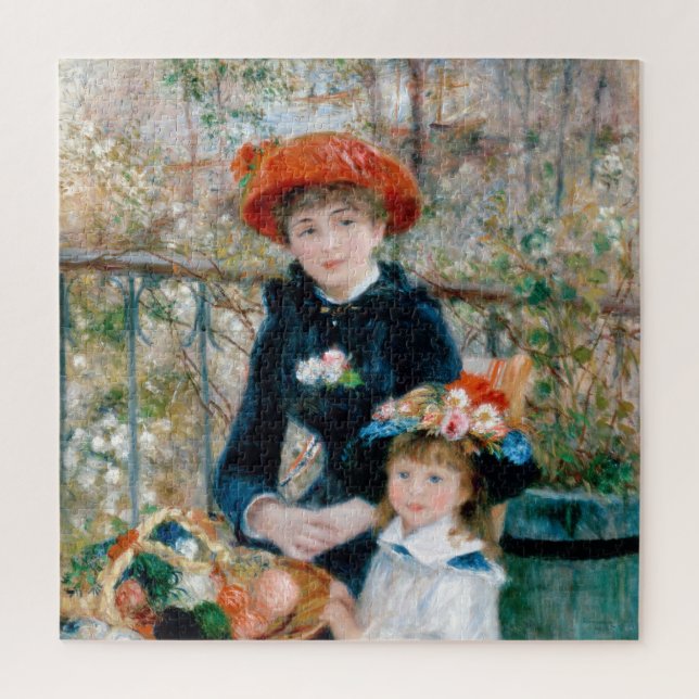 Zwei Schwestern - Renoir-Impressionist Malerei Puzzle (Vertikal)
