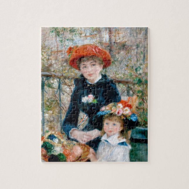 Zwei Schwestern - Renoir-Impressionist Malerei Puzzle (Vertikal)