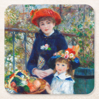 Zwei Schwestern, Renoir Rechteckiger Pappuntersetzer
