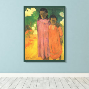 Zwei Schwestern von Paul Gauguin, Vintage Fine Art Leinwanddruck
