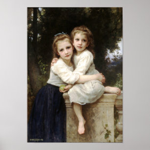 Zwei Schwestern von William Bouguereau Poster