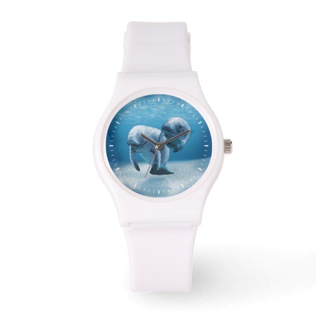 Zwei Schwimmbecken Armbanduhr (Vorderseite)