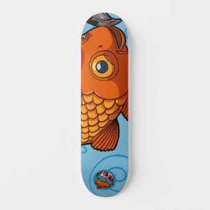 Zwei Schwimmfreunde Cartoon Koi Carp Skateboard