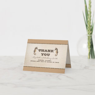 zwei Seepferde nautische Hochzeit danke