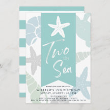 Zwei Seesterne Türkis 2. Geburtstag