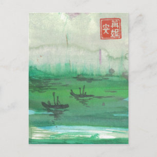 Zwei Segelboote Postkarte