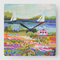 Zwei Segelboote und Hütte