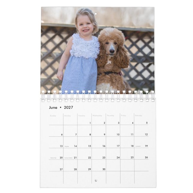 Zwei Seite, kleiner, weißer Kalender (Jun 2027)