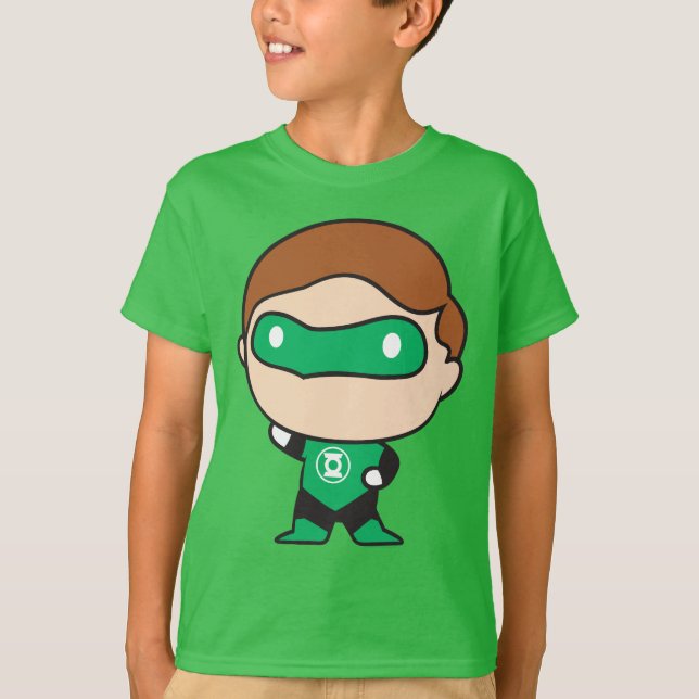 Zwei-Seiten-Chibi-Grüne Laterne T-Shirt (Vorderseite)