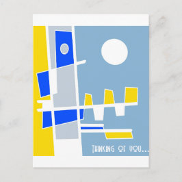 Zwei Seiten der Ethnizität Gelb Blau Denken Sie an Postkarte