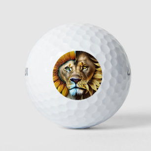 Zwei Seiten der Liebe-Triptychon Golfball