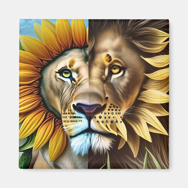 Zwei Seiten der Liebe-Triptychon Magnet (Vorne)