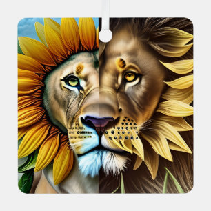 Zwei Seiten der Liebe-Triptychon Ornament Aus Metall