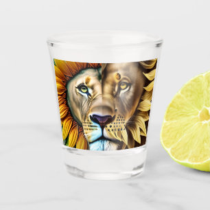Zwei Seiten der Liebe-Triptychon Schnapsglas