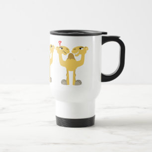 Zwei Seiten desselben Cartoon Camel--Tasse Reisebecher