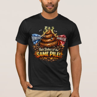 Zwei Seiten desselben Haufens T-Shirt