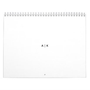 Zwei-Seiten-Medium-Kalender, Weiß Kalender
