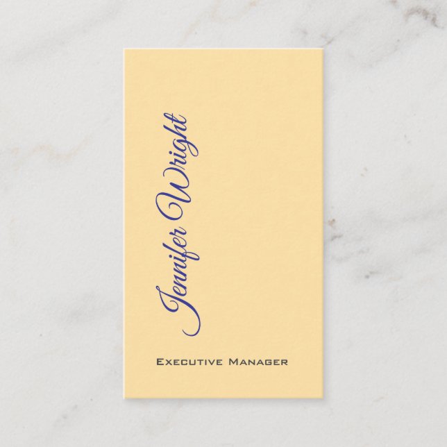 Zwei Seiten minimalistisch und modern beige schlic Visitenkarte (Vorderseite)