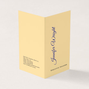 Zwei Seiten minimalistisch und modern beige schlic Visitenkarten