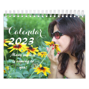 Zwei Seiten SmallCalendar, Weiß / 12 Bild und 12 P Kalender