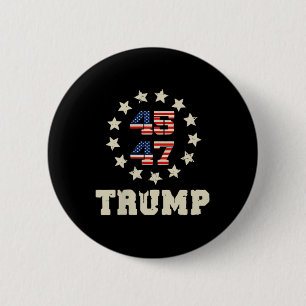 (zwei Seiten) Trump 2025 Qr 45_47 Funny Trump Danc Button