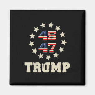 (zwei Seiten) Trump 2025 Qr 45_47 Funny Trump Danc Magnet