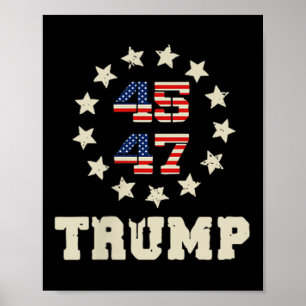 (zwei Seiten) Trump 2025 Qr 45_47 Funny Trump Danc Poster