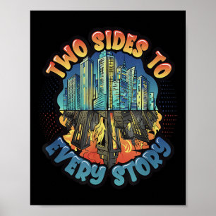 Zwei Seiten zu jedem historischen Umweltschutz Poster