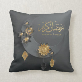 Zwei-seitige Papierschnitt Ramadan Laternen & Mond Kissen