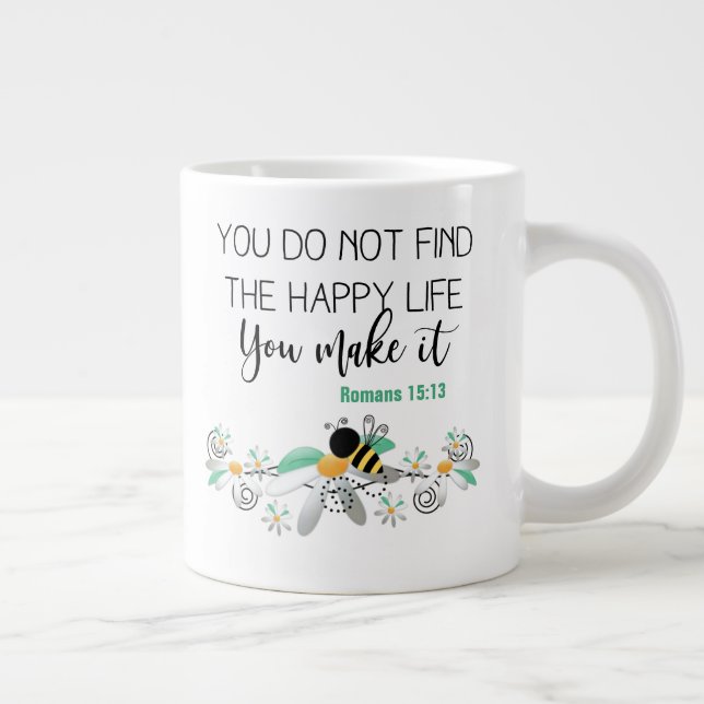 Zwei-seitige - Tasse-Riesenkaffee-Tasse Jumbo-Tasse (Rechts)