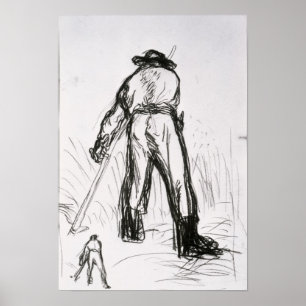 Zwei Sensenmänner gesehen von der Rückseite Poster