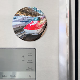 Zwei Shinkansen am Bahnhof Tokio Magnet