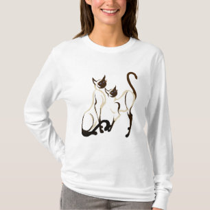 Zwei siamesische Katzen-Shirts T-Shirt